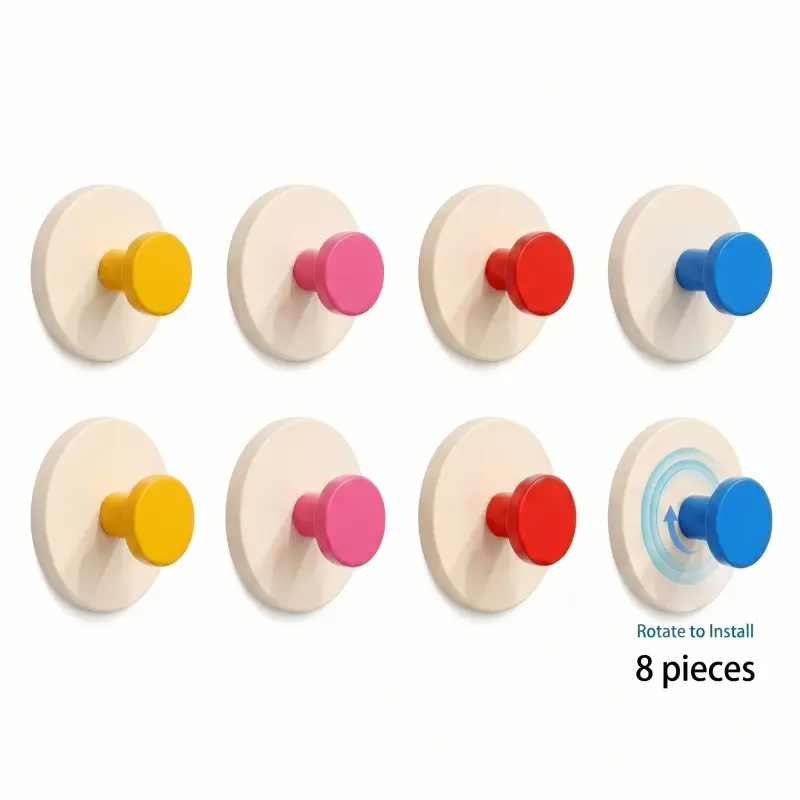 Dopamine Strong Suction Wall-Mounting Hook, 8-Pack Organiser for Cabinet Daily Use