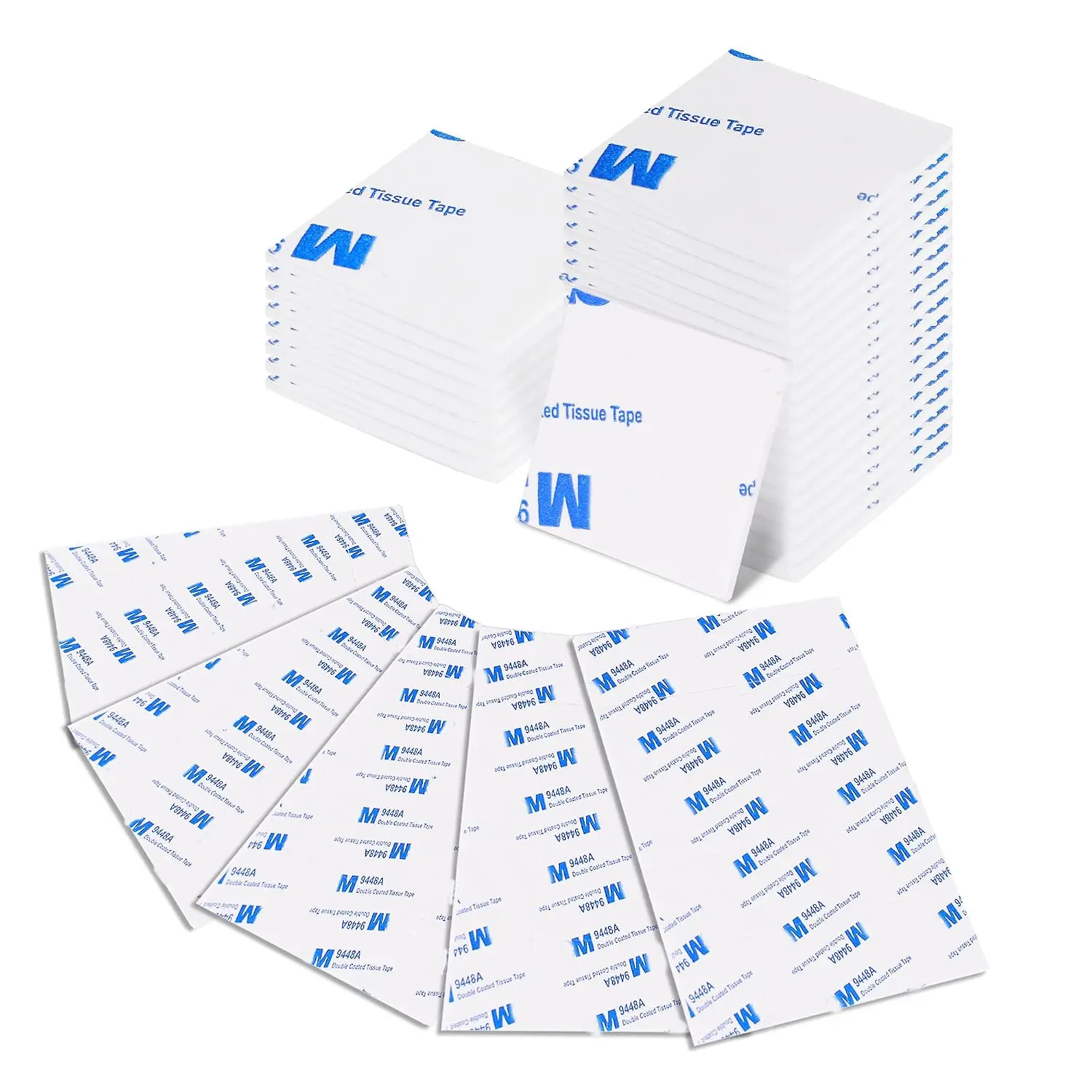 100 Pack Square Double Sided  Mounting Tape, Heavy Duty Super Sticky Self-Adhesive Pads,  Weatherproof  Tape for Automotive, Household, Office Decoration, 26mm x 26mm x 2mm