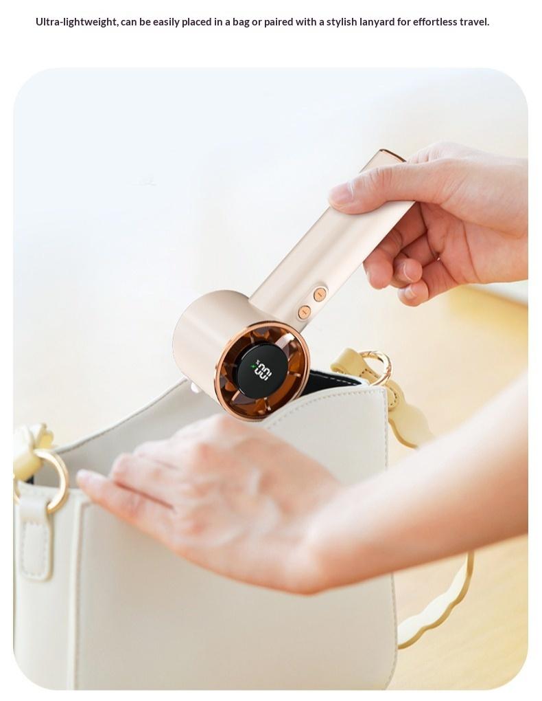 High Speed Portable Handheld Fan, 100-Speed Adjustable Turbo Mini Fan, Low Noise Rechargeable Personal Fan with Digital Display, Ideal for Gifts, Travel, Camping & Outdoor Use High Speed Portable Handheld Fan, 100-Speed Adjustable Turbo Mini Fan, Low Noise Rechargeable Personal Fan with Digital Display, Ideal for Gifts, Travel, Camping & Outdoor Use