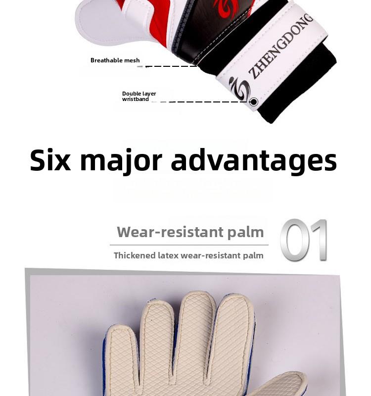 soccer accessories Football goalkeeper gloves, thickened, for adults, children, primary and secondary school students, specially designed for training how to kick a soccer ball
