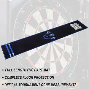 1 Professional Dartboard Mat | Steel and Soft Darts Compatible, Includes Toss Line, Protects Floor and Dart Tips, Polyester Fiber