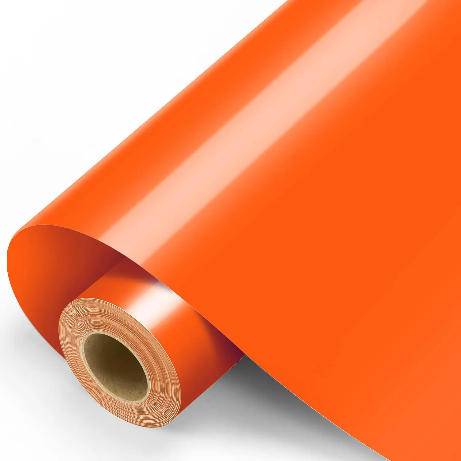 Orange Permanent Vinyl - 12"x11FT Orange Adhesive Vinyl Roll for All Cutting Machine, Permanent Outdoor Vinyl for Decor Sticker, Car Decal, Scrapbooking, Signs, Glossy & Waterproof