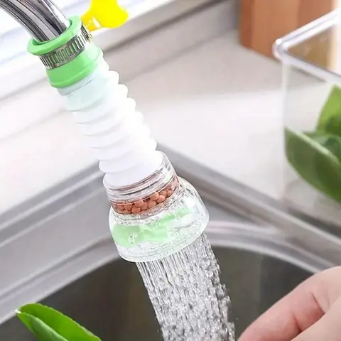 Faucet Splash Guard - Water-Saving Kitchen & Bathroom Tap Extender with Filter Mesh, Kitchen Sink Splash Guard,Random Color.