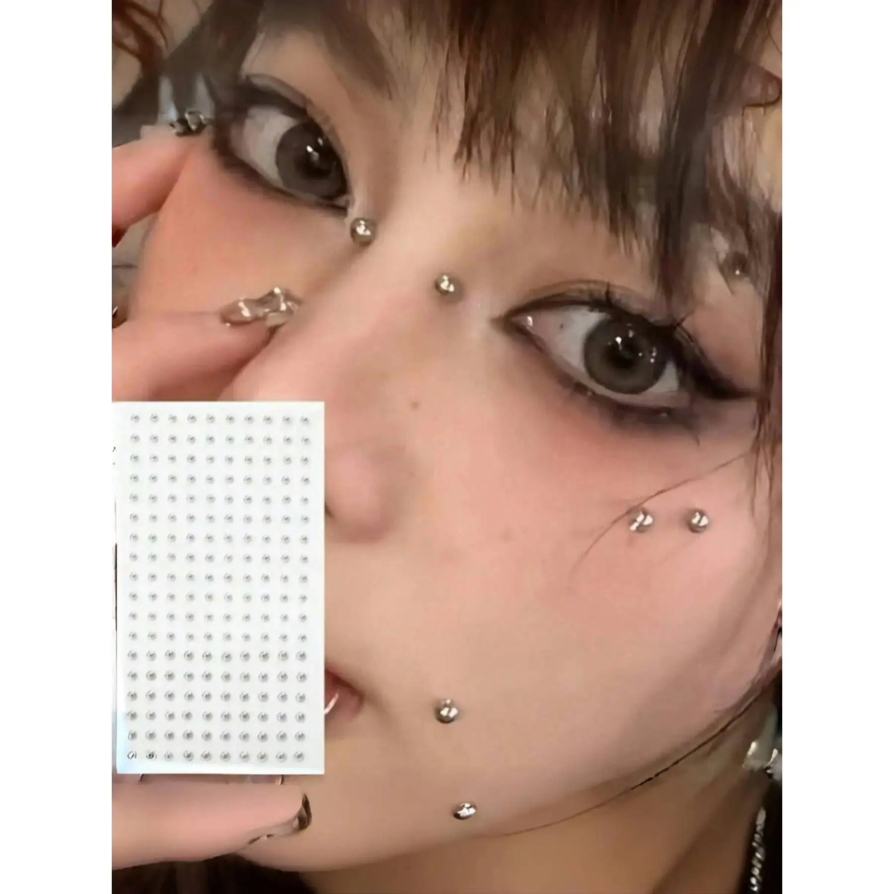 360pcs Waterproof Fake Piercing Kit, Punk Style, Self-Adhesive Lip, Eyebrow, Nose, Butterfly Septum Ring and Belly Rings, Non-Pierced Body Jewelry Set for Multiple Piercings