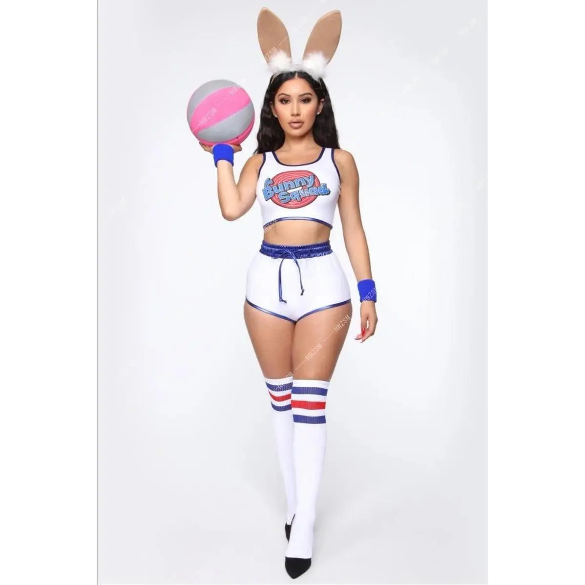 Lola Cos Bunny Cosplay Costume Space Lola Bunny Rabbit Disguise Woman Sexy Basketball Jersey Halloween For Women Adults