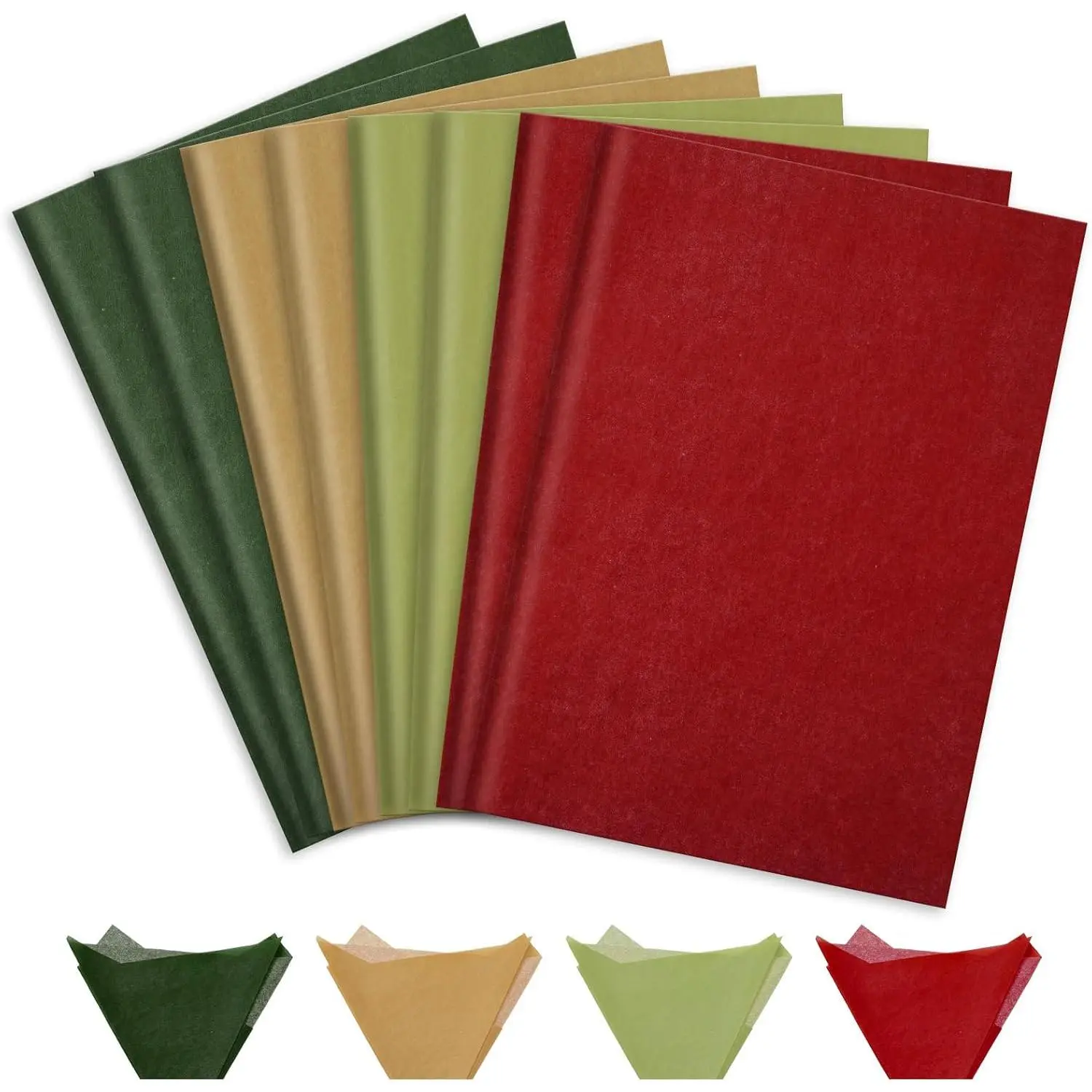 96 Sheets Christmas Tissue Paper Green Brown Red Wrapping Paper for Winter Xmas  Party DIY Crafts Supplies, 14 x 20 Inch