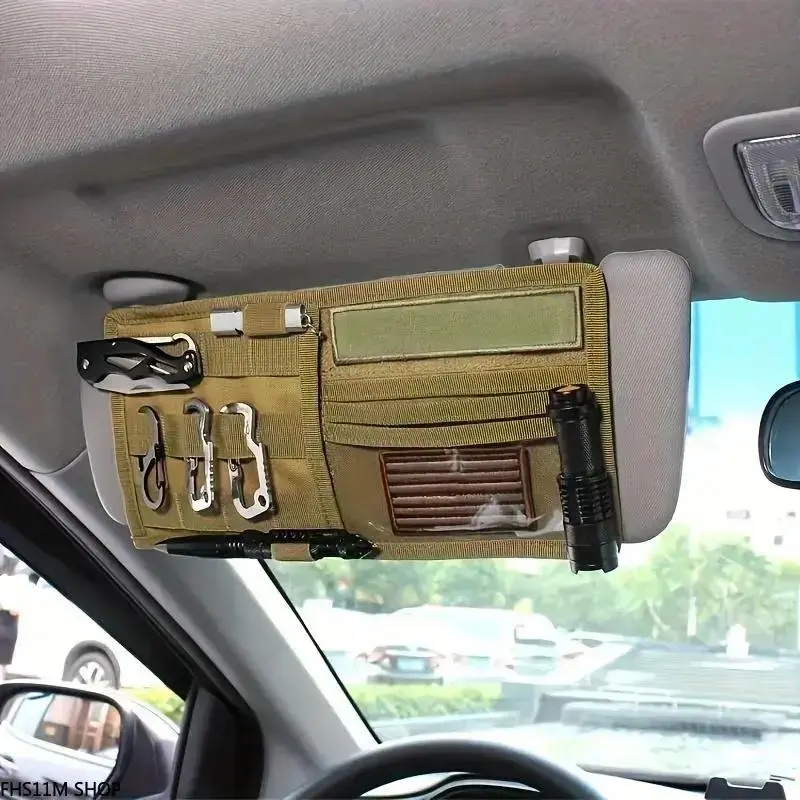 Premium Universal-Fit Car Sun Visor Organizer - Aesthetic, Quick Access, Space-Saving, Durable, Multi-Pocket, 1-Size, Safety-First Auto Interior Accessory for Road Trips, Summer Essentials (Sports & Outdoor Auto Gear)