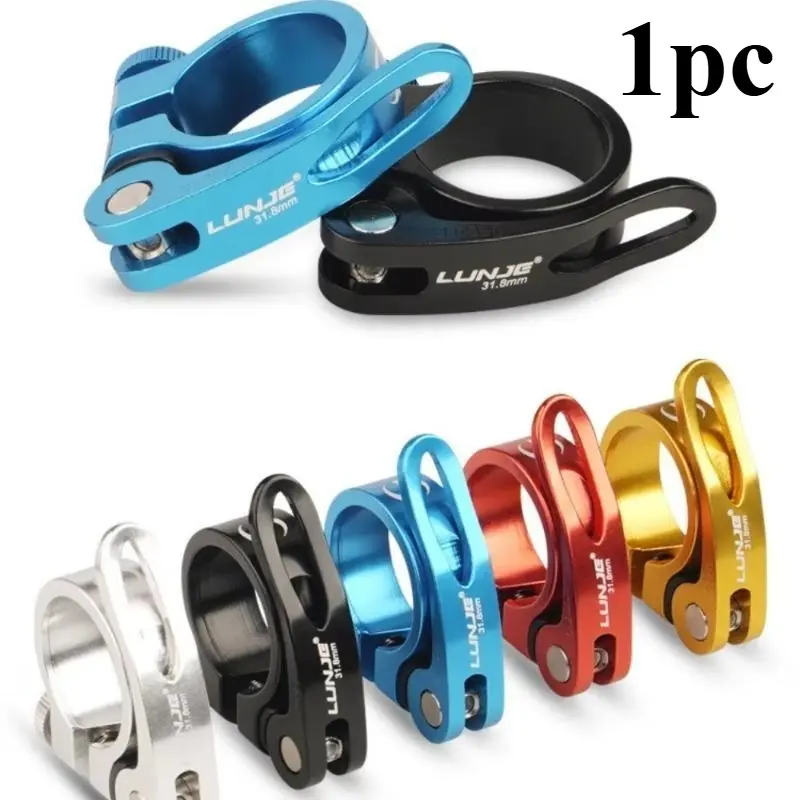 1PC MTB Bike Seatpost Clamp Quick Releas Ultralight Aluminium Alloy Bicycle Seat Post Mount 31.8mm 34.9mm Outdoor Cycling Accessories Bike Accessory
