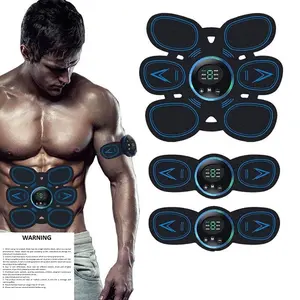 Electric wireless muscle trainer, muscle stimulator, 3-piece abdominal muscle trainer, fitness slimming massager, multi-functional fitness massager for men and women, very suitable for fitness beginners, Wireless Tens Unit Muscle Stimulator