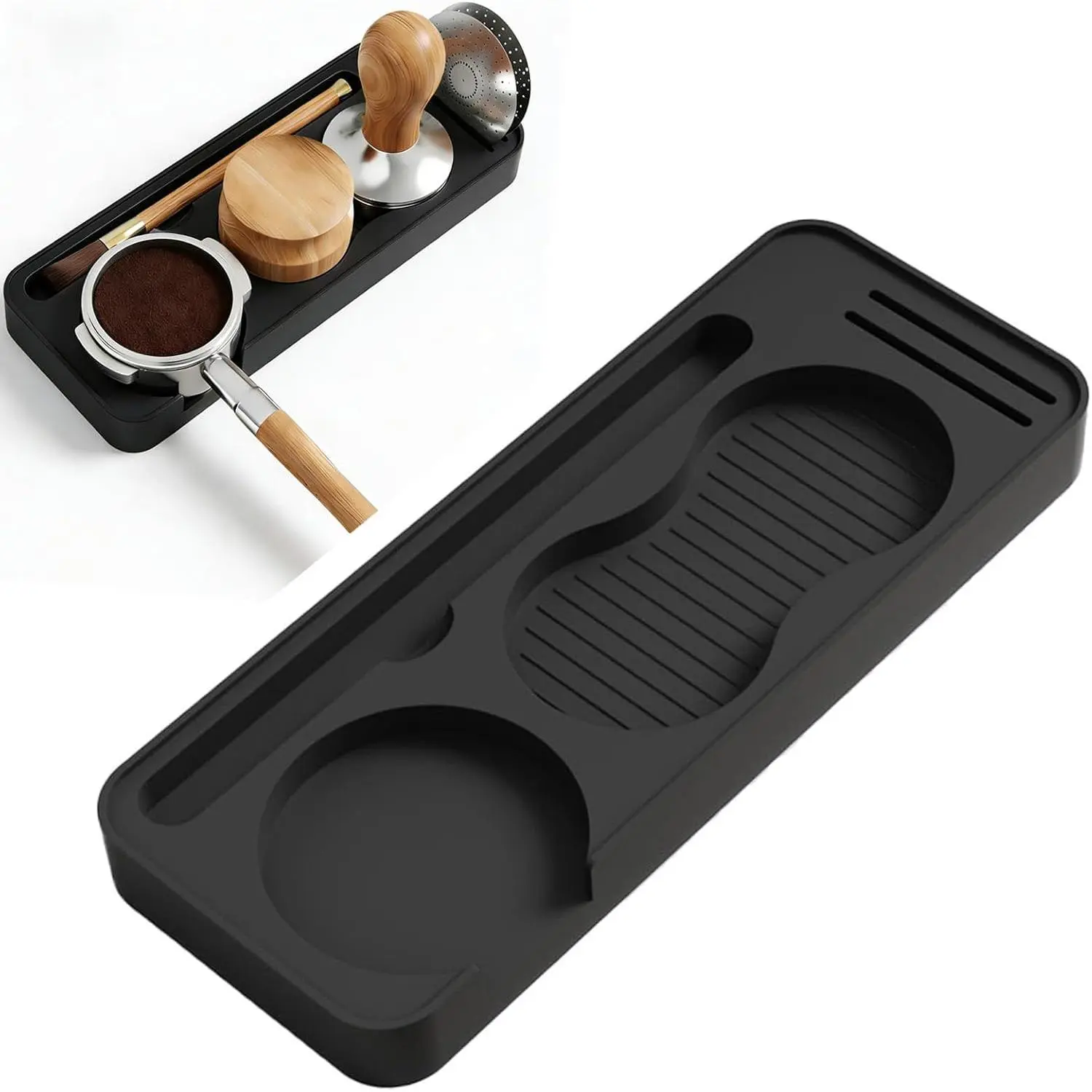 Espresso Tamping Station Base Coffee Mat Tamper Portafilter Holder |  Multifunctional Coffee Tools Organzier Tamper Station Espresso Organizer Station Coffee Distributor Mat