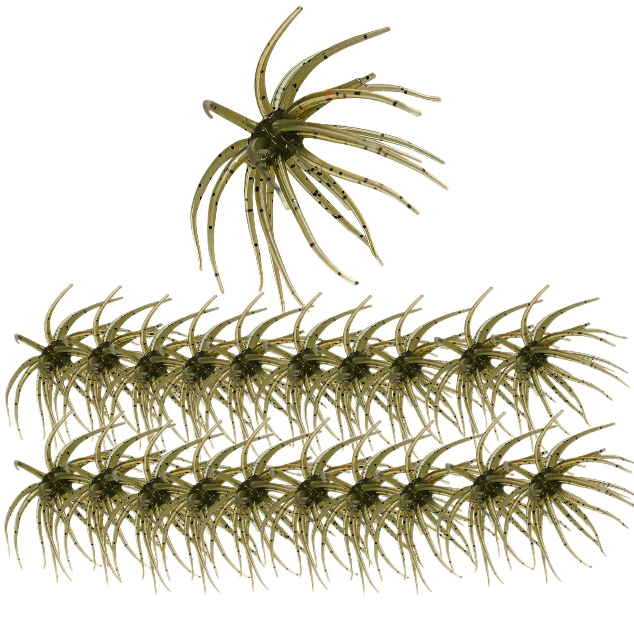 10Pcs Freshwater Soft Fishing Lures, Realistic Sea Urchin Shaped Floating Artificial Baits with Lifelike Texture, Durable Soft Plastic Bass Trout Fishing Tackle