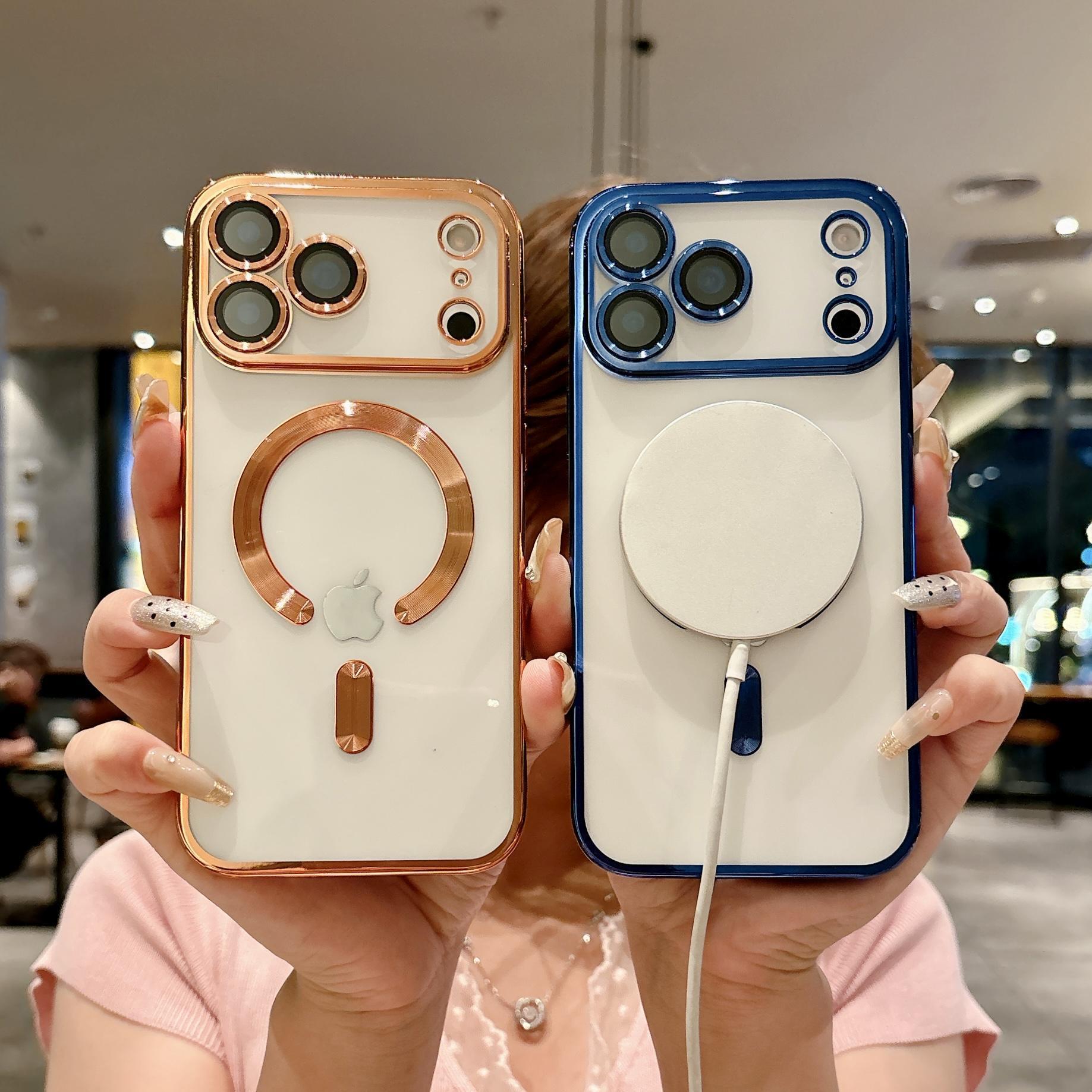 Magnetic Clear Case For iPhone 17 Pro Max, 17 Pro,17 with MagSafe Built-in Camera Lens Protector Soft Slim Shockproof Phone Case Cover