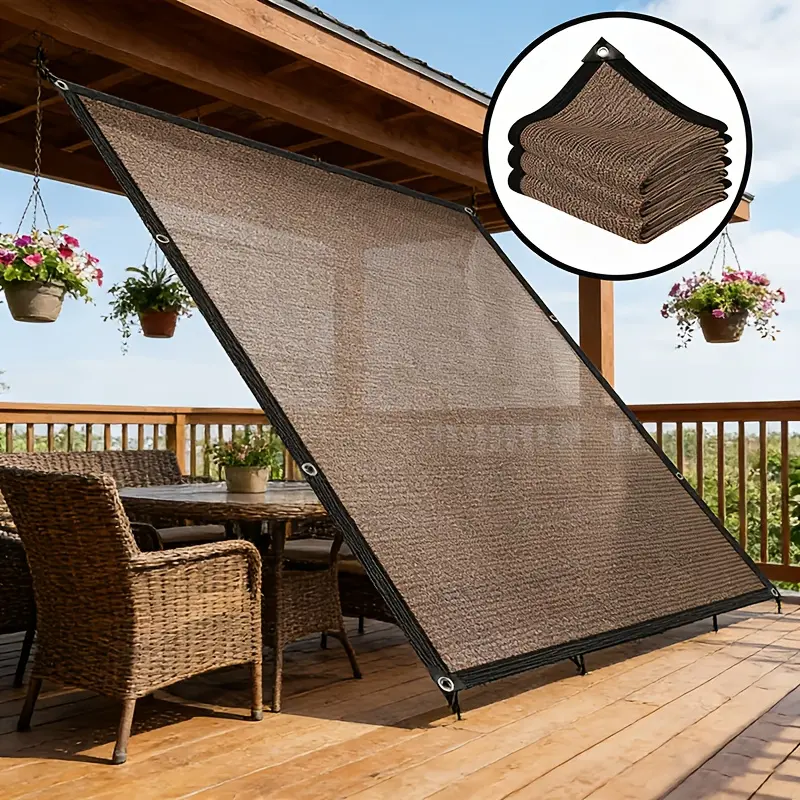 Outdoor Sunshade Cloth 90% Coffee Colored Sunshade Net, Outdoor Sun Shades For Patio, Suitable for Garden Terraces, Plant Sunshade Sails, Greenhouses, Outdoor Pavilions, Chicken Coops, Porches, Patio Shade