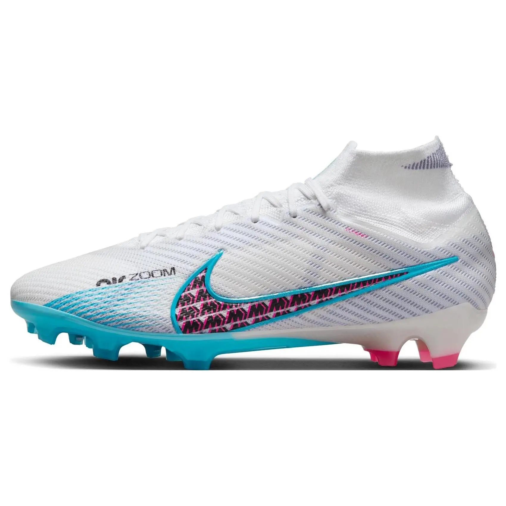 Men's Nike Mercurial Superfly 9 FG Firm Ground Football Cleats - House White Official Maison Mihara Shoes for Natural Grass with Flexibility, Breathability, Durability, Speed