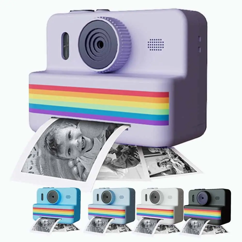 Instant Print Camera, 1 Count Portable Photo Prints Camera with 3 Rolls Photo Paper, Birthday Gift for Girls Boys