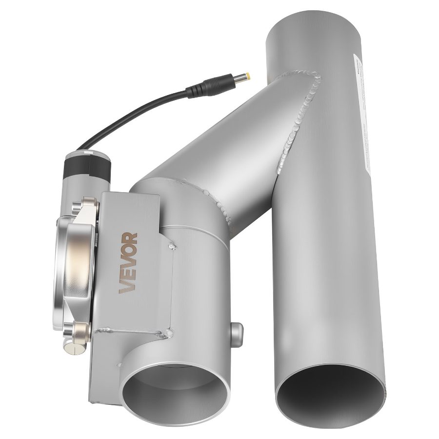 VEVOR Electric Exhaust Cutout, 2.5 Inch 2PCS Universal Stainless Steel Exhaust Valve Kit with One Controller Remote Kit, Cut Out Valve, Y Pipe, Remote Control, Fits Trucks, Sedans, Sports Cars, SUVs