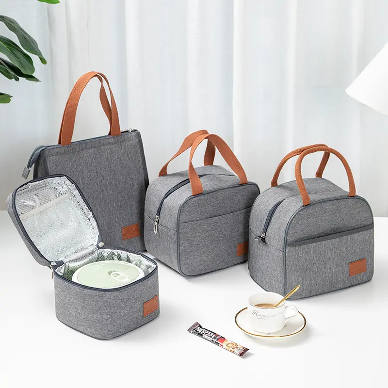 Large Insulated with Cutlery Holder and Aluminum Foil Liner, Leak-Proof Reusable Lunch Box for Adults, Work, School, Picnic, Durable Lunch Bag, Reusable Lunch Bags