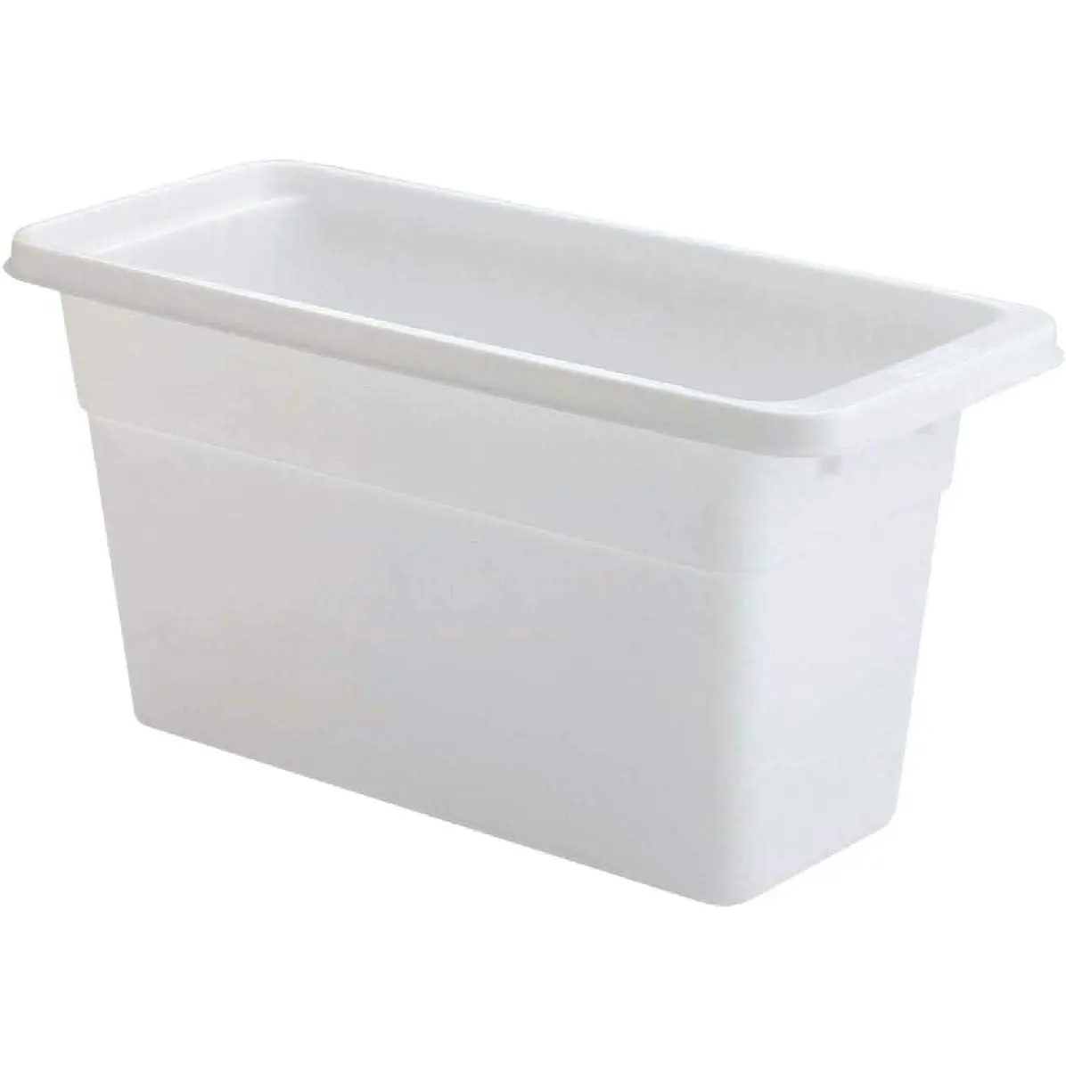 White Durable Plastic Ice Cube Bin - Compact Home Accessory, Storage for Frequent Ice Users, Stores Up to 4 Trays for Home & Party Supplies, Abs