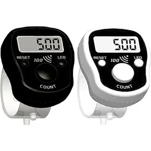 Finger Counter Click Manual Digital clicker, 5pack Stitch Tally Knitting Counters Led Re-settable Digits Pitch Electronic LCD Display finger Number Counter Fr Row, People, Score, Inventory,Crochet