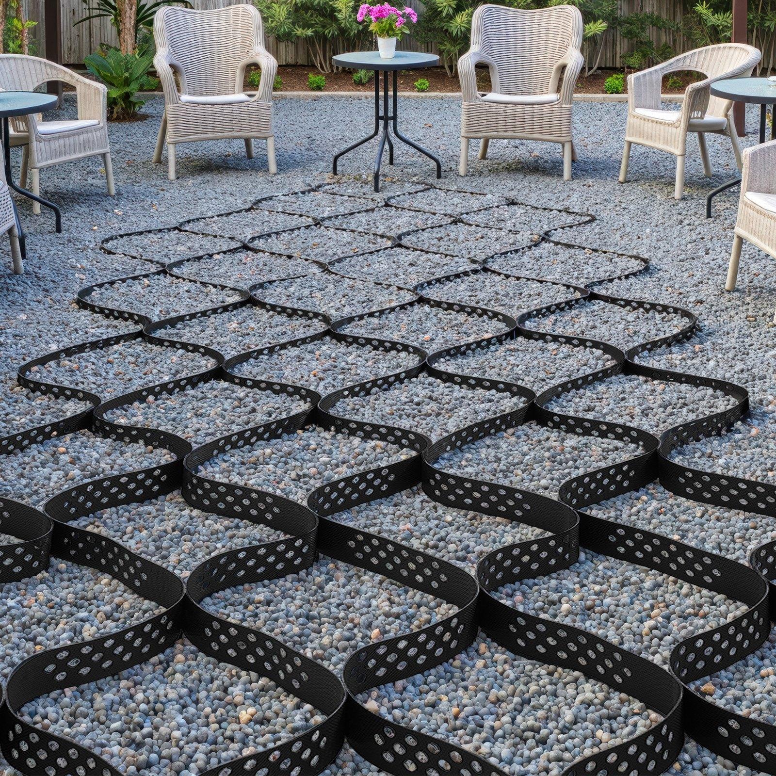 VEVOR Gravel Grid, 2 Inch Depth, 32.81 x 9.84 FT / 10000 x 3000 mm, 1880 LBS Per Sq ft Grass Ground Retainer, Permeable Geo Grids Driveway Stabilization, for Garden, Patio, Walkway, RV Parking Slopes VEVOR Gravel Grid, 2 Inch Depth, 32.81 x 9.84 FT / 10000 x 3000 mm, 1880 LBS Per Sq ft Grass Ground Retainer, Permeable Geo Grids Driveway Stabilization, for Garden, Patio, Walkway, RV Parking Slopes