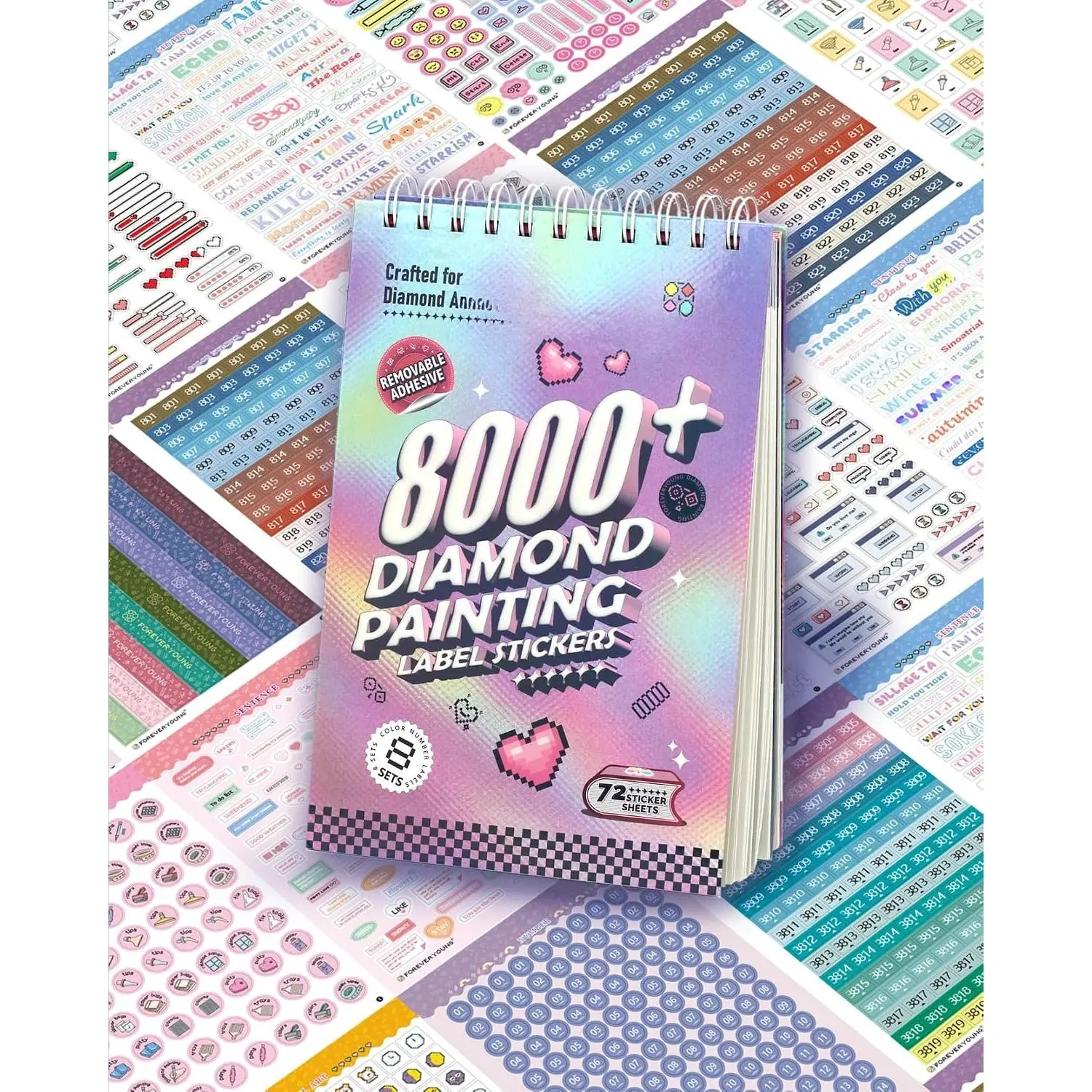 Art Label Sticker Book, 72-Page, 8000+ Stickers |  art label sticker book with 8000+ stickers and 72 pages. Helps organize  painting drills, colors and storage