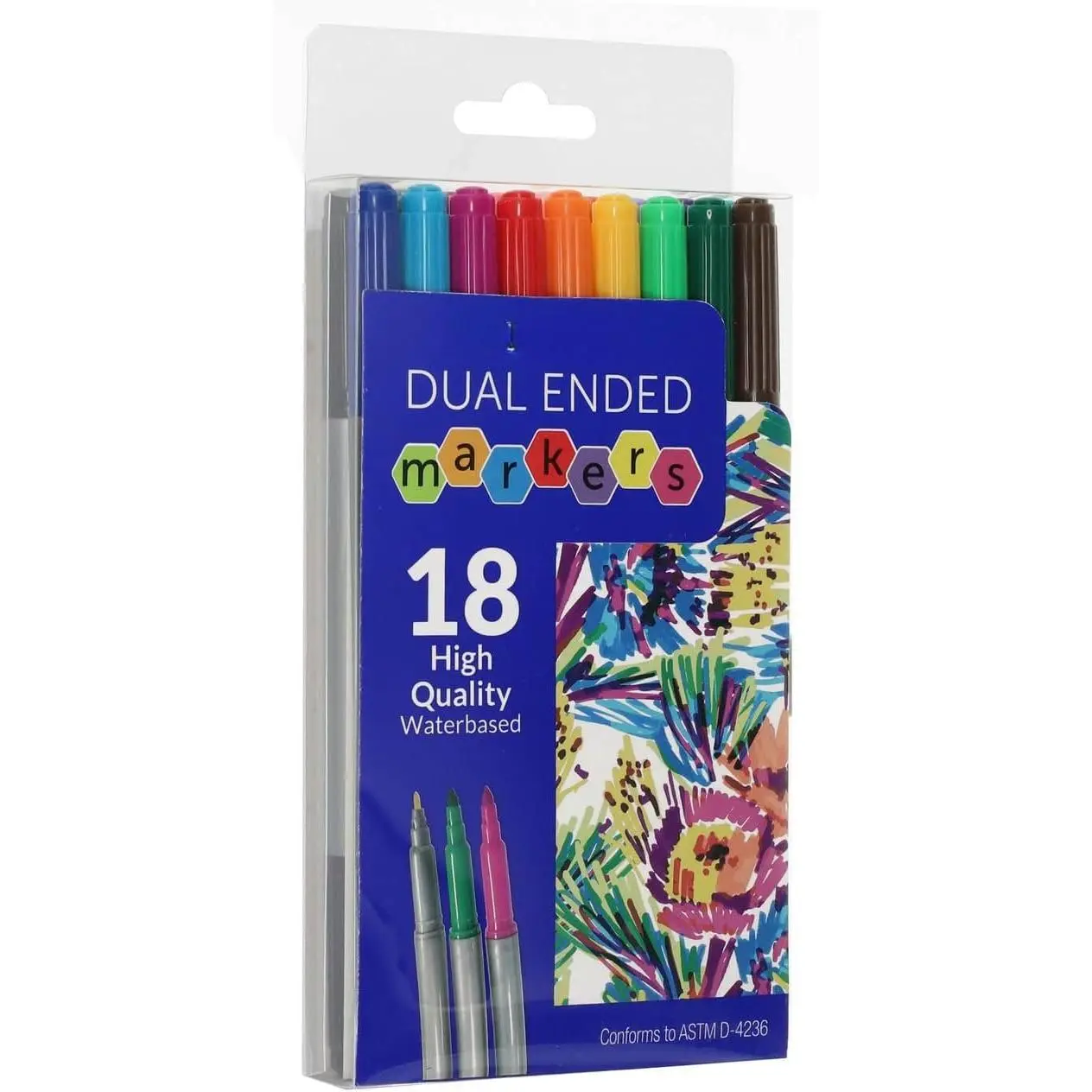 Double Ended Marker, Set 18 count,  Tip Marker, Coloring Markers, Coloring Markers For Adults, Art Markers, Marker Set, Adult Book Markers