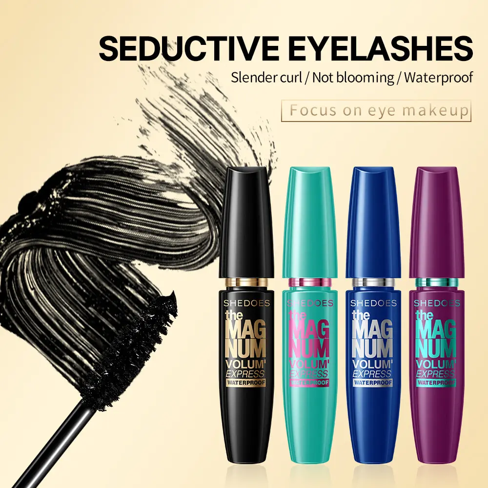 Waterproof Volumizing Mascara  Selection, Smudge-Proof, Quick Dry Formula for Eyelash Makeup, Dramatic Volume Mascara, Cosmetic, Youth, Curling
