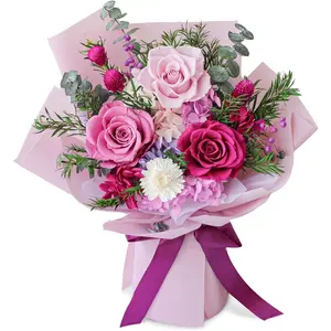 Preserved  Bouquet - 3 Real Forever Roses, Long-Lasting Eternal  Bouquet Birthday  for Women, Mother, Wife, Her ()