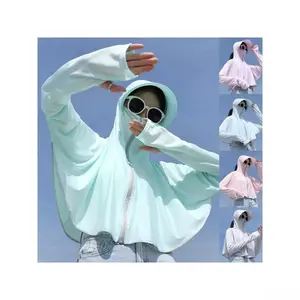 Women's UPF UV Protection Hoodie - 2026 Ultra-Thin Cooling Cape with Face Cover, Cape Sleeves, Thumb Hole Sleeves, Ideal for Hiking, Beach Outdoor Activities