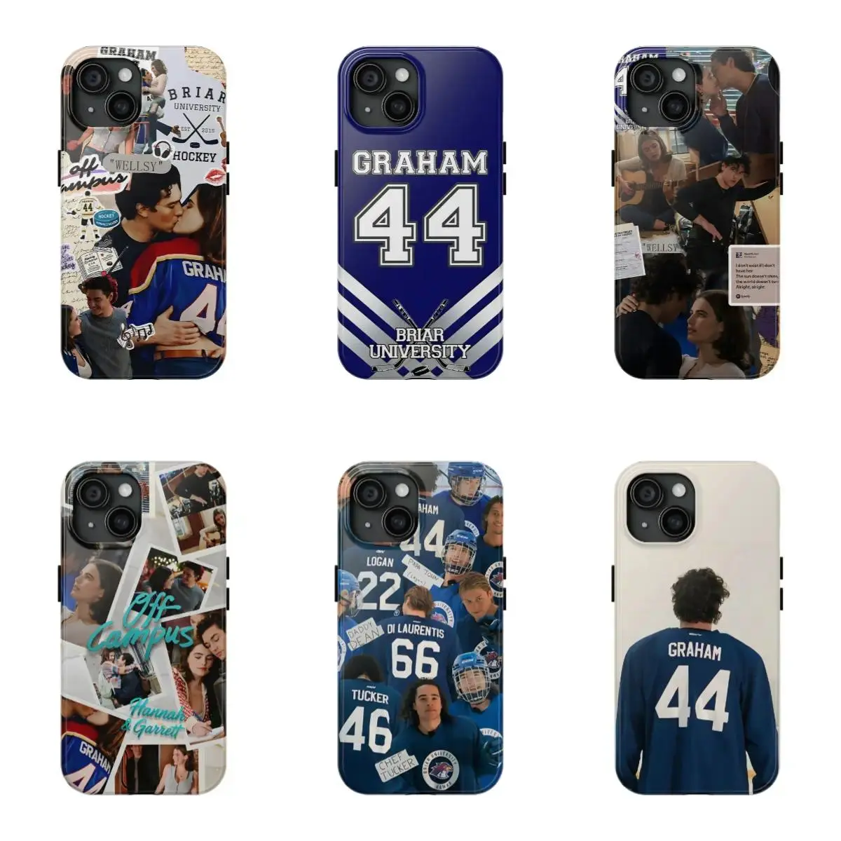 Hockey Team Theme "Off-Campus" Series Film-Style Phone Case — Compatible with iPhone 12, 13, 14, 15, 16, 17 | Drop-Resistant Hard Case with HD Printing | Durable Protective Cover