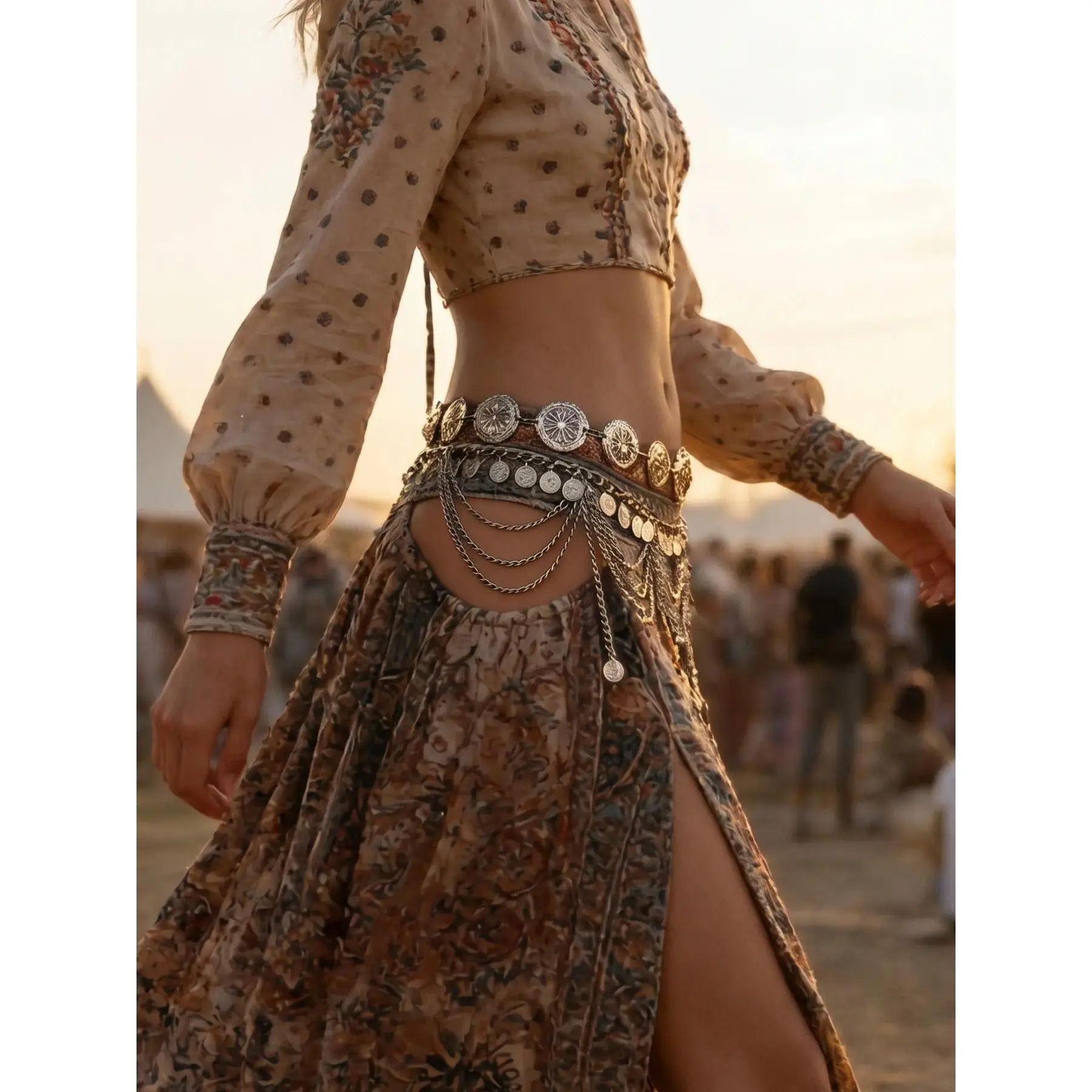 Ethereal Boho Coin Waist Belt - Vintage Layered Medallion Chain & Ultimate Festival Accessory, Charm Belt, Design Belt