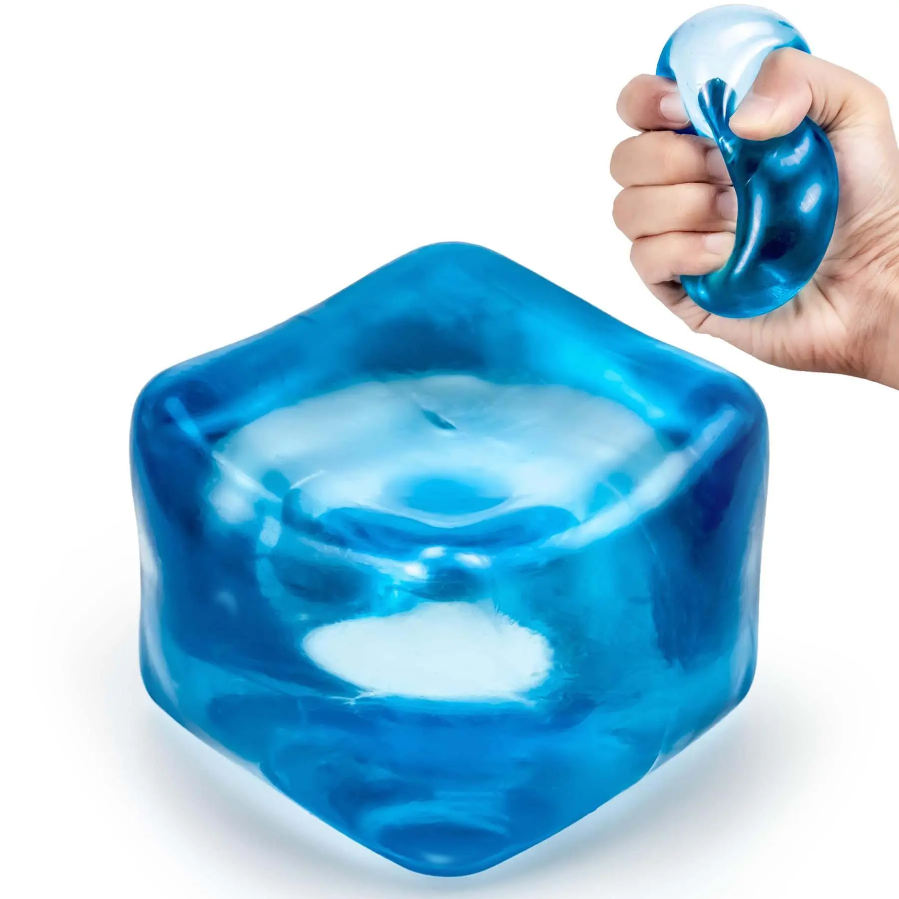 Premium Stress Relieving Cube - 2.17in Extra Large Squishy Fidget Toy, Non-Sticky Washable Stress Toy for Adults, Birthday Gift for Party Bags & Festive Gifting