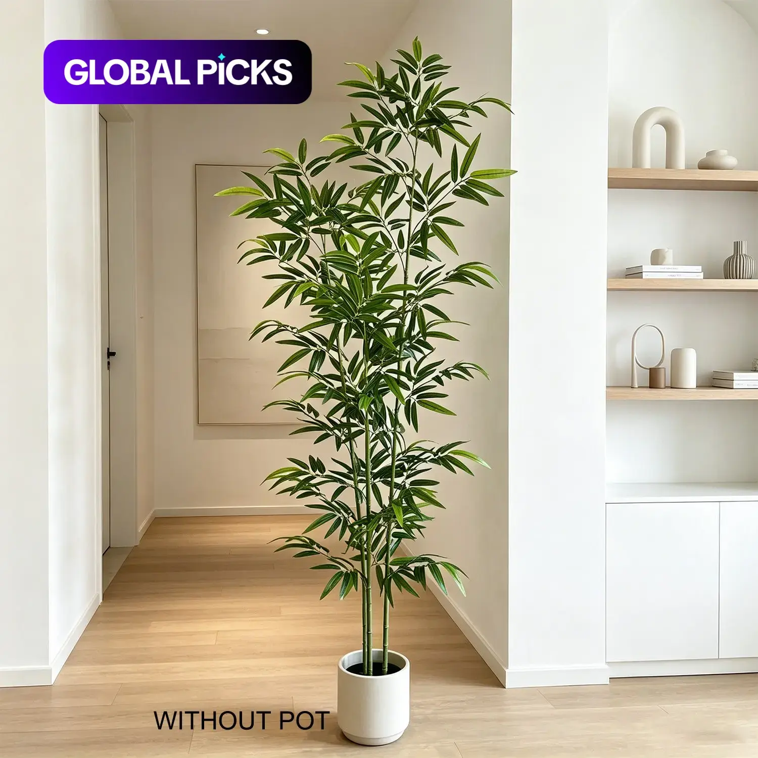 150-240cm Artificial Bamboo Plant, Realistic Fake Plants, Decorative Artificial Plants for Home Decor, Modern Minimalist Style, Indoor/outdoor, suitable for living room balcony wedding party shop outdoor decor #GLOBAL PICKS