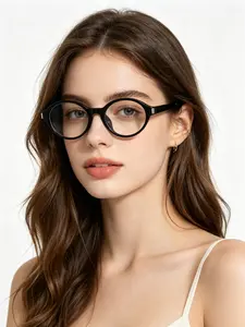 Vintage Y2K Oval Frame Glasses for Women, Comfortable Daily Wear, Face Shape Enhancer, Ideal for Office and Study