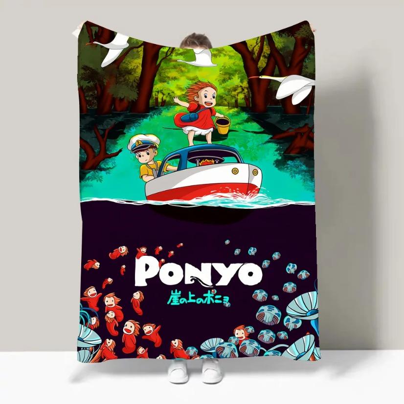 Ponyo Ghibli Blanket Ultra Soft Flannel Lightweight Cozy Warm All Season Bedroom Dorm Living Room Couch Sofa Throw Decor Decorative Throw Perfect Birthday Gift Christmas Gift for Anime Fans Kids Adults Viral Trending Magical Ocean Style Ponyo Ghibli Blanket Ultra Soft Flannel Lightweight Cozy Warm All Season Bedroom Dorm Living Room Couch Sofa Throw Decor Decorative Throw Perfect Birthday Gift Christmas Gift for Anime Fans Kids Adults Viral Trending Magical Ocean Style
