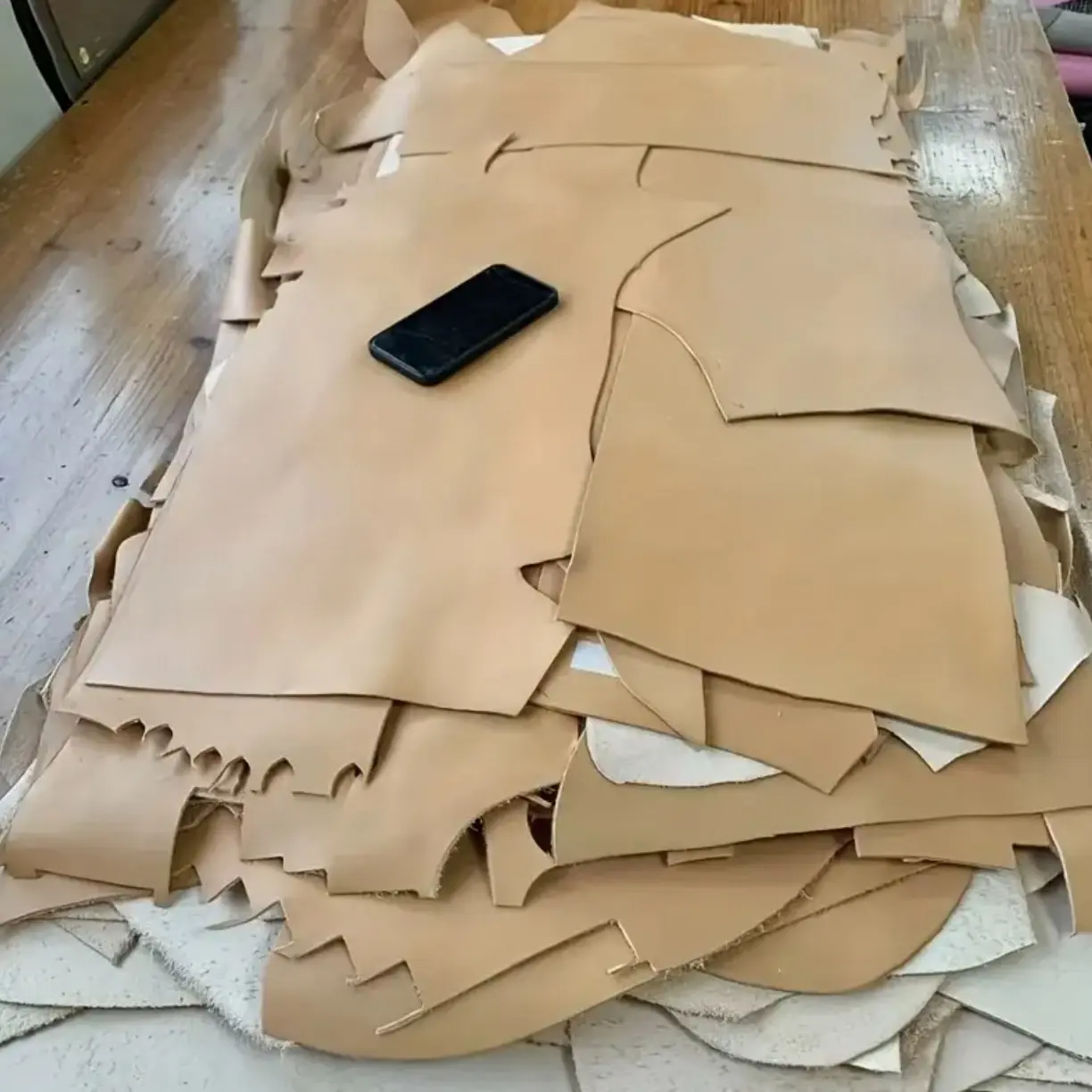 Imported Top Grain Leather, Handmade DIY Leather Craft Material, Carvable, Moldable, Water Dyeable, 1-2lb, Natural Color