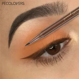 1 Pcs High Pigmented Glide Eyeliner Pen, Brown Black Waterproof Liquid Eyeliner, Ultra-Fine Tip 0.01mm, Long-lasting Sweatproof Quick-Drying, For All Skin Types, Party Daily Use