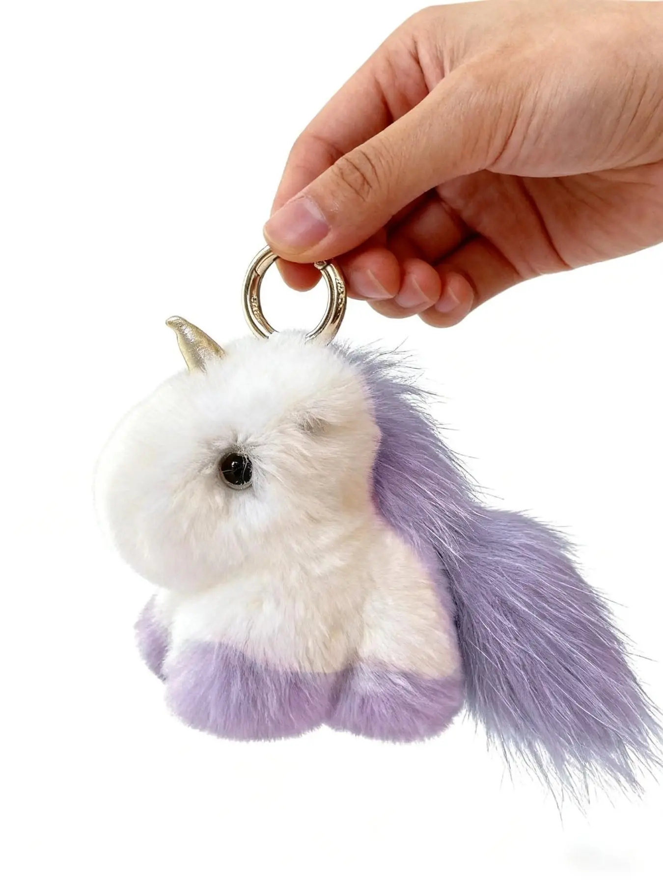 Adorable Plush Unicorn Keychain, Fuzzy Keychain, Cute Keychains, Ideal Gift for Female Friends, Creative Car Keychain, Perfect for Couples, Bag Charm, Surprise Gift, Keychain Bag Pendant, Keychain for Bags