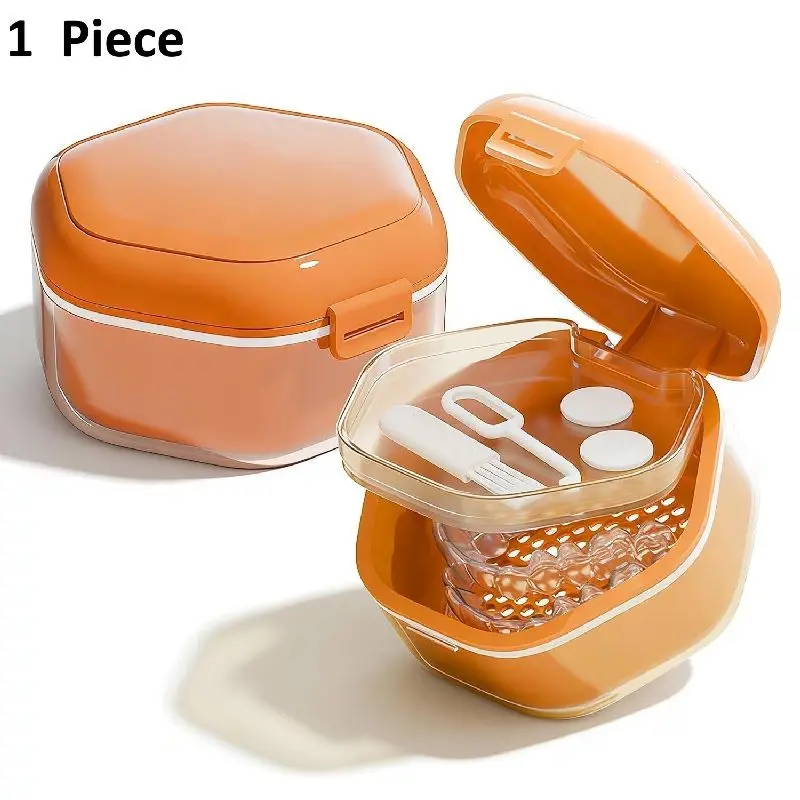 Invisible Braces Storage Box, Portable Denture Case, Aligner Retainer Holder for Kids, Compact Travel-Friendly Dental Organizer