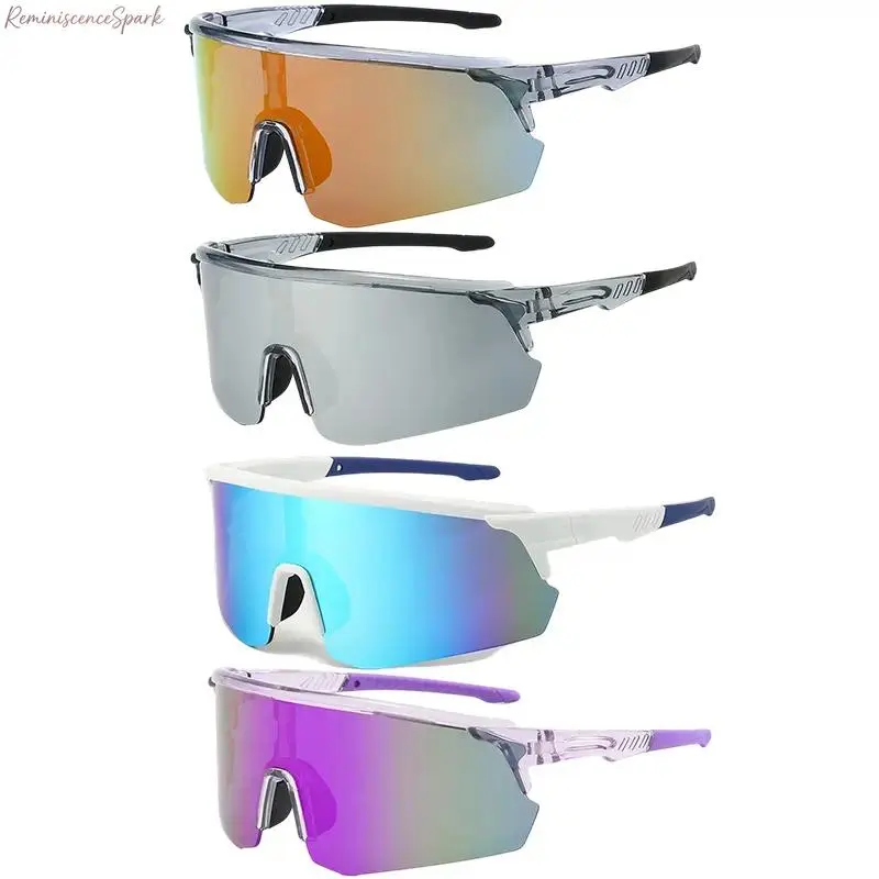 XUH Men's Sunglasses 4-Pack, Oversized Wraparound Biker Style with Lightweight Windproof Frame, UV400 Anti-Glare Lenses, Streetwear Outfits & Outdoor Sports Eyewear for Motorcycle Riding, Driving
