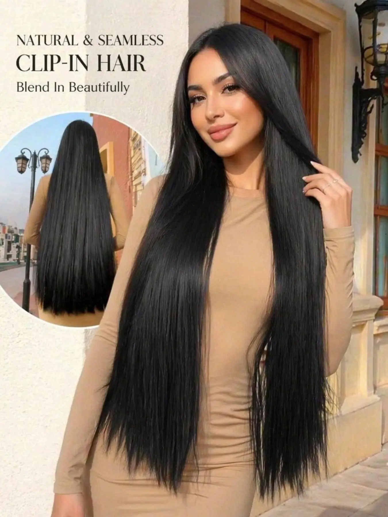 40-Inch /24-inch 5-Clip Long Straight Hair Extensions, Fashionable Clip-In Hairpieces Synthetic Fiber Hair Clip-in for Men and Women, Perfect for Daily,Party ,Cosplay,Holidays ,Music Festival ,Christmas And Halloween