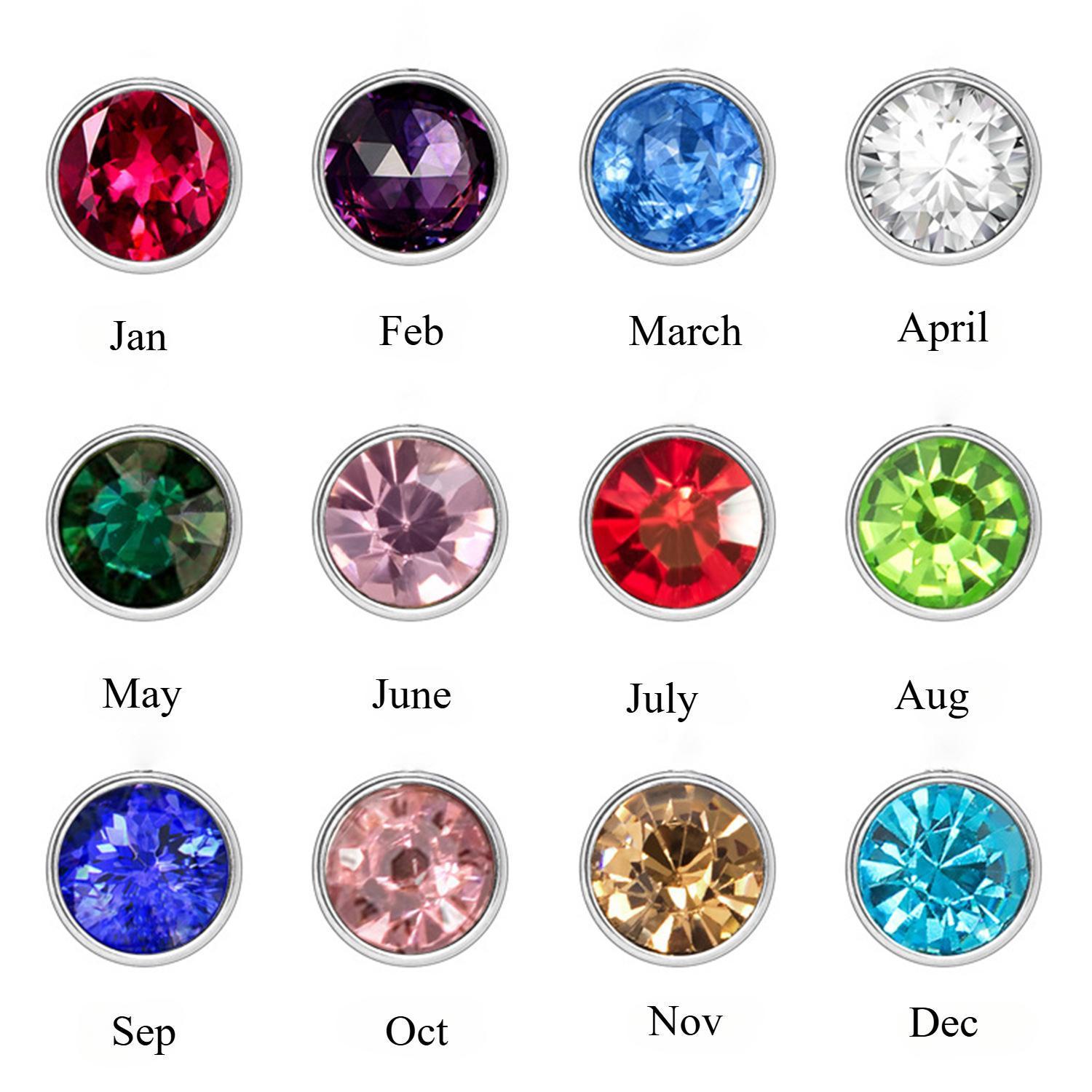 AS621 12 Birthday Flower Pendants Personalized Multiple Birthday Flower Stainless Steel Necklace Birthday Holiday Gifts