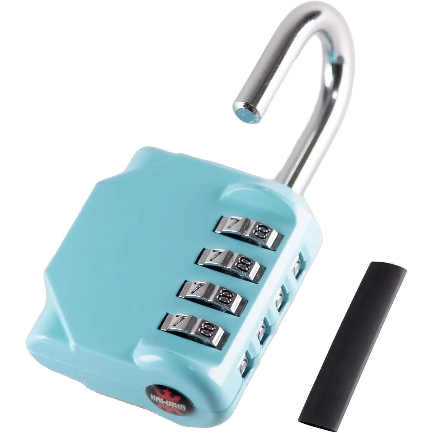 CL11AS Combination Lock, 4 Digit Outdoor Combination Padlock Set Your own Combination for Gym Locker Lock, School, Gates, Doors, Toolbox, Hasps and Storage (Aqua Sky *1)