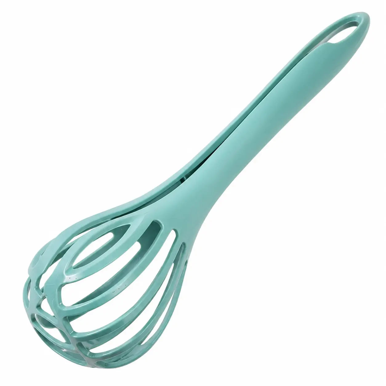 Multi-Functional Kitchen Whisk Tongs with Hollow Long Handle – Ergonomic Plastic Cooking Tool for Effortlessly Whisking Eggs, Lifting Noodles, Handling Pasta, and Mixing Ingredients in Home Kitchens