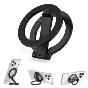 Magnetic Phone Grip for Magsafe,Foldable 360°Rotation Kickstand Mag Safe Phone Stand, Dual-Sided Magnet Finger Loop Cellphone Ring-Style Holder for iPhone 17/16/15/14/13/12 Series&MagSafe Car Mount#SummerWins #DealsForYouDays
