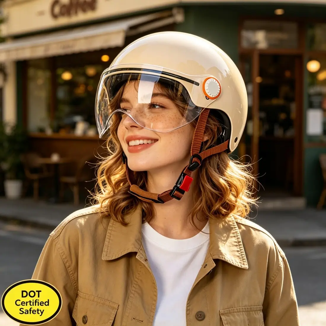 High-Style Electric Bike Helmet, Lightweight Riding Helmet, Retro Commuter Half Helm, Unisex, Perfect for Daily Use, Durable Design