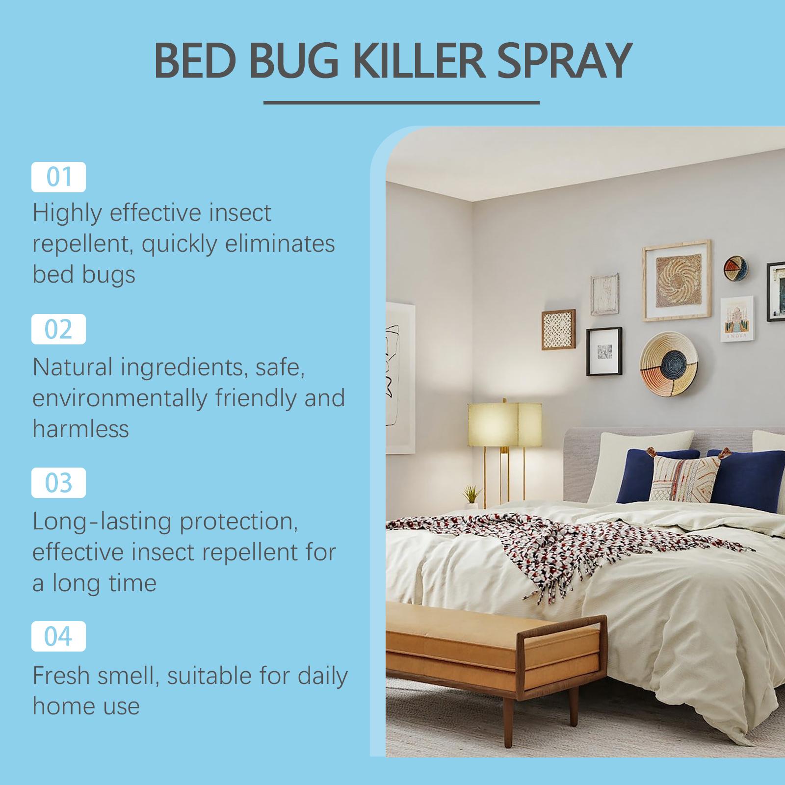 Bed Bug Killer Spray — Kills Bed Bugs on Contact & Eggs — Natural Plant-Based Formula — People & Pet Friendly — No-Rinse — Also for Fleas, Mites, Flies & Mosquitoes Bed Bug Killer Spray — Kills Bed Bugs on Contact & Eggs — Natural Plant-Based Formula — People & Pet Friendly — No-Rinse — Also for Fleas, Mites, Flies & Mosquitoes