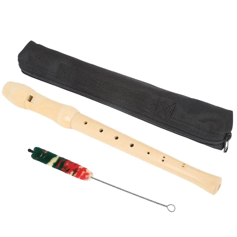 Recorder Instrument for Adults Beginners Maple Wood   Soprano Recorder German Style  With Hard Case