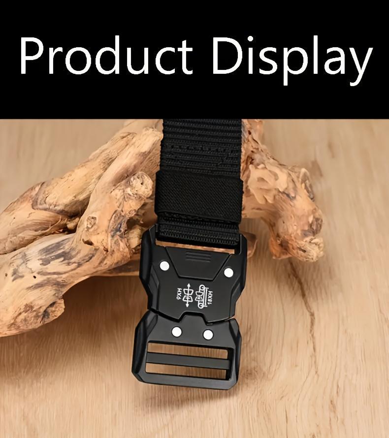 2026 New Arrival Men’s Tactical Training Waistband – Durable Nylon Quick-Release Buckle, Adjustable Black Outdoor Sports Belt