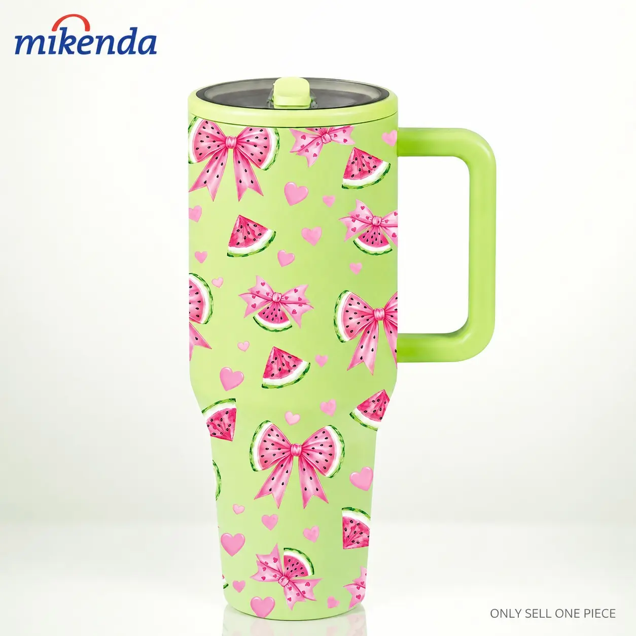 40oz Watermelon Bow Insulated Thermal Tumbler Mug, Insulated Water Cup, Daily Use Tumbler, Summer Style, Stainless Steel, Leakproof Vacuum Flask, Keeps Hot 12h Cold 24h, Ideal for Outdoor & Office Use, Drinkware